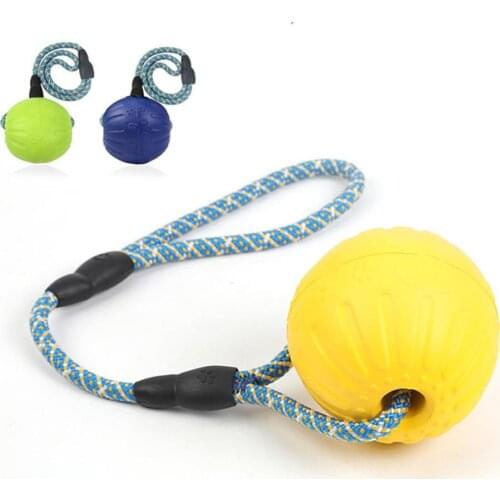 Pet Molar Bite Toys Dog Rubber Chew Balls Cleaning Teeth Puppy Biting Toy Outdoor Traning Fun Playing Rope Ball Toy For Dog Cat