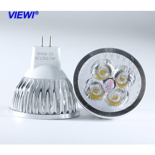 Viewi 5x lamba MR16 spotlight 4W 3000K 6000K ac dc 12v 24v super bright home bulb spot led under cabinet light Aluminum lamp
