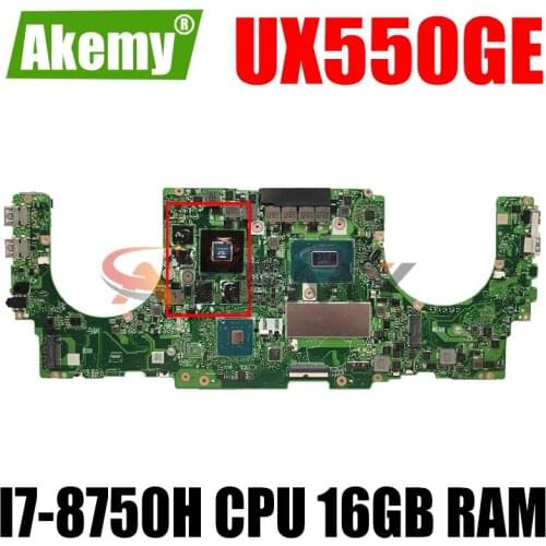 UX550GE I7-8750H CPU 16GB RAM N17P-G1-A1 Mainboard REV2.2 For ASUS UX550G UX550GE UX550GD Laptop Motherboard Test free shipping