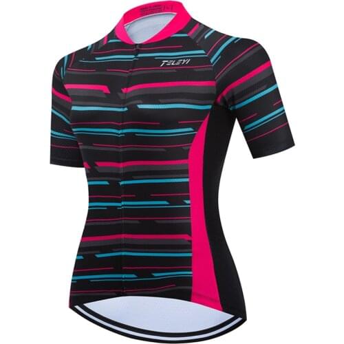 TELEYI 2021 Women Cycling Jersey Tops Summer Cycling Clothing Ropa Ciclismo Short Sleeve mtb Bike Jersey Shirt Maillot Ciclismo