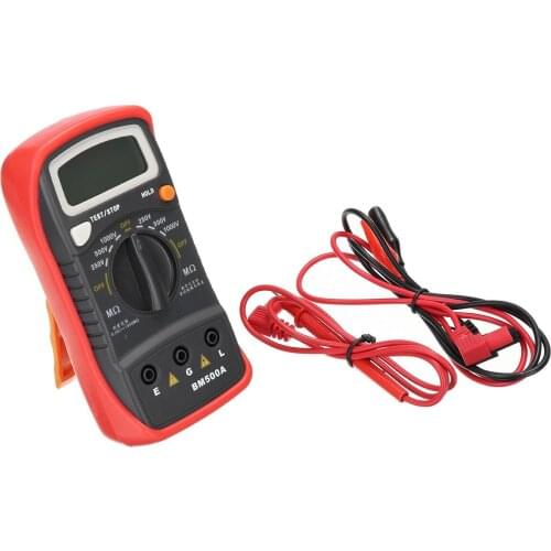 1Set Portable Digital Multimeter Resistance Tester BM500A 1000V Digital Insulation Meter Megohmmeter Megger