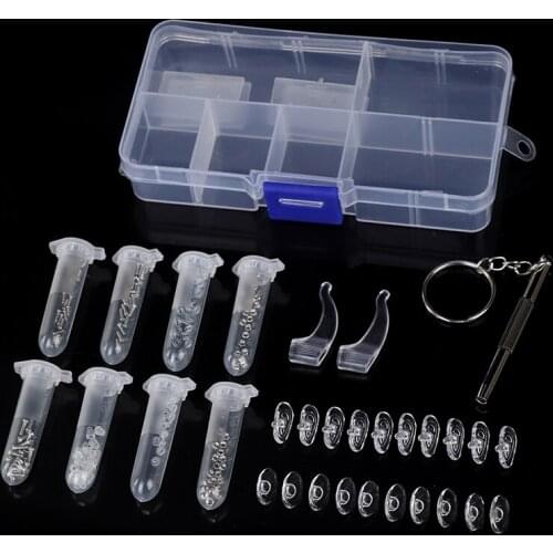 1Set Practical Eyeglass Sun Glasses Screw Nut Nose Pad Optical Repair Tool Assorted Kit