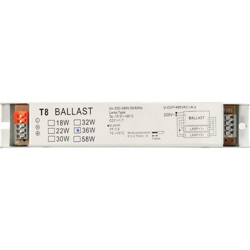 1PCS AC 220-240V 2x18/30/36/58W Wide Voltage Electronic Ballast T8 Fluorescent Lamp Ballasts балласт для ламп balastro balastos