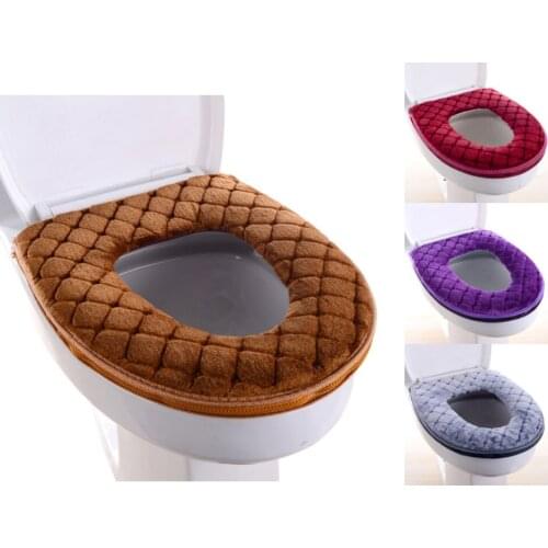 1Pc Thicken Soft Warm Toilet Seat Cover Winter Bathroom Closestool Cushion Bathware