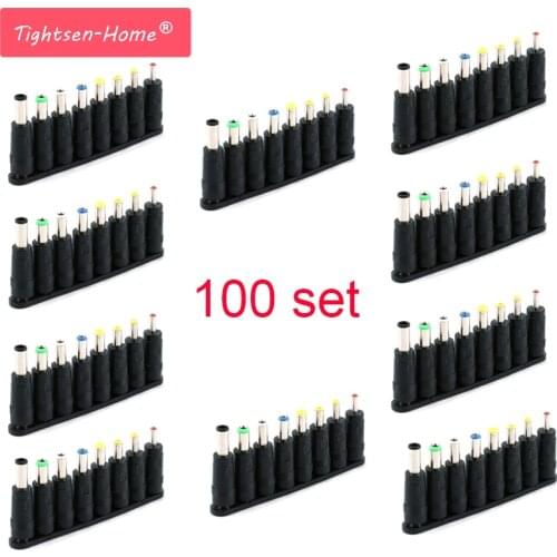 100 Set 5.5x2.1mm Universal Male Jack connector For DC Plugs AC Power Adapter Computer Cables Connectors Notebook Laptop 8pc/set