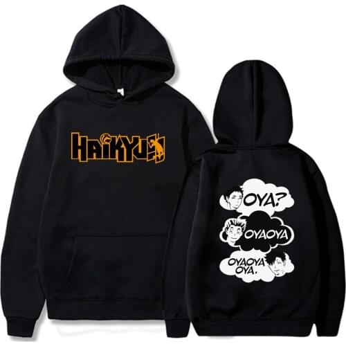 2021 Oyaoyaoya Haikyuu Hoodie Women Men Harajuku Karasuno High School Sweatshirt