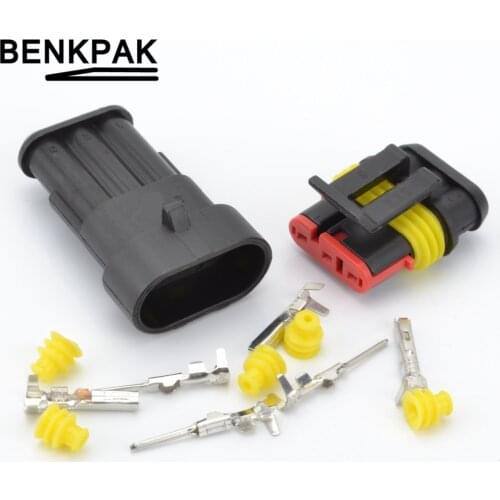 3 Pin Way Waterproof Electrical Wire automotive Connector Plug for car