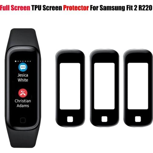 3PCS HD Protection Film For Samsung Galaxy Fit 2 R220 Smart Watch Full Screen Protector Cover For fit2 R220( Not Tempered Glass