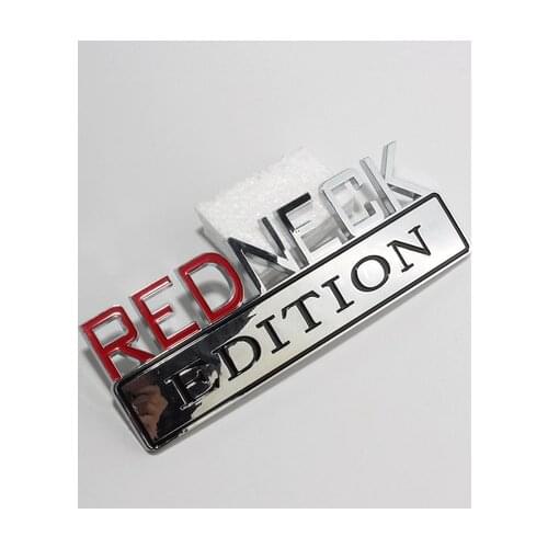 3D Silver REDNECK EDITION Emblem Auto Trunk Fender Badge Decals Stickers Car Accessories