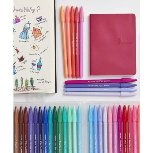 48pcs Fine Color Pen Set Monami Plus 3000 Watercolor Micron Tip Marker Liner for Writing Drawing School Art Supplies F261