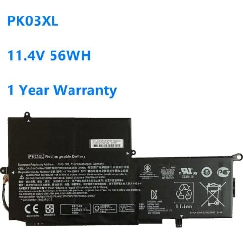 PK03XL Laptop Battery for HP Spectre Pro X360 Spectre 13 HSTNN-DB6S 6789116-005 PK03XL 11.4V 56WH