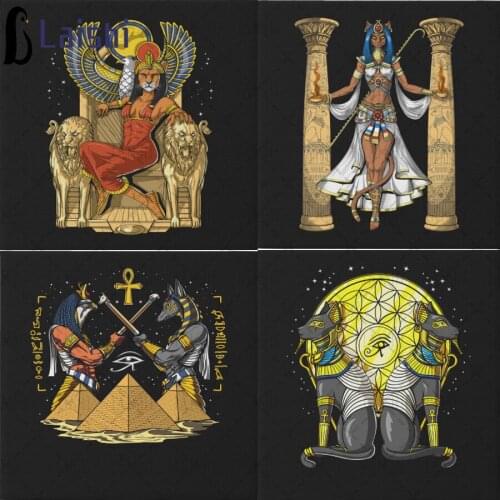 Diamond Painting Egyptian Lioness Goddess, Cleopatra series Rhinestone DIY Diamond Embroidery,Cross Stitch,diamond Mosaic Sale