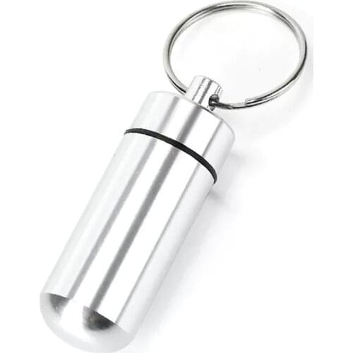 Aluminum Alloy Cartridge Mini Waterproof Sealing Metal Pill Box Mobile Phone Connector Storage Earplug Aluminum Bottle