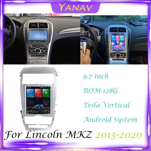 Car Radio Stereo Receiver Android 2 Din For Lincoln MKZ 2013-2020 HD Vertical Screen GPS navigation Video Multimedia MP3 Player