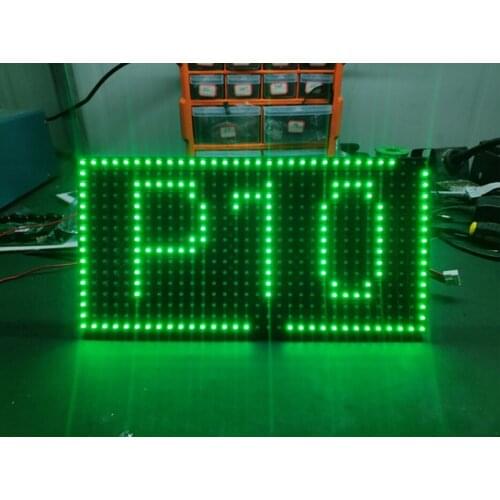 Free shipping 2021 Wholesale price outdoor SMD LED display p10 green color shop window led moving text sign module 320*160 mm