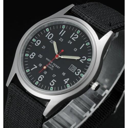 Luxury Brand Watches Mens Fashion Casual Watch Men Date Quartz Wristwatches Mens sports Watches Fabric Clock Relogio Masculino