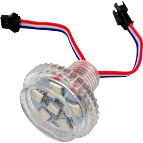 30mm diameter,pixel module;UCS1903IC;DC12V;6pcs 5050 led;IP67 waterproof;RGB addressable full color