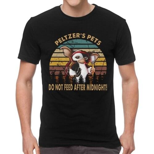 Retro Gremlins Mogwai T Shirt Men Short Sleeve 100% Cotton T-shirt Gizmo 80s Movie Monster Tees Top Fashion Tshirt Gift Idea