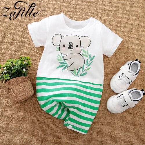 ZAFILLE Cute Mens Baby Clothes Cartoon Dinosaur Fox Babys Rompers Summer Boys Sleepwear For Newborns Jumpsuit For Kids