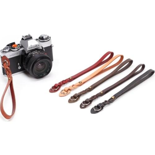 Cam-in WS008 Leather Camera Hand Wrist Strap Wriststrap Vintage Style Belt for SLR DSLR Digital Cameras
