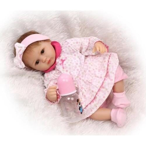 Bebe girl reborn dolls 42cm soft silicone reborn baby dolls toys for kids gift realista bebes reborn bonecas oyuncak bebek