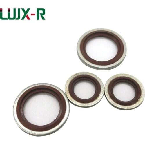LUJX-R Carbon Steel Galvanized+FKM Combined Bonded Washer Sealing Gasket Washer Self-Centering G1/8 G1/4 G3/8 G1/2