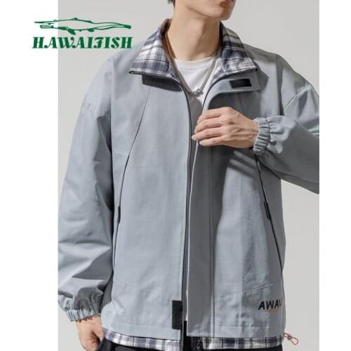 Hawaifish brand mens Jacketspring and autumn new Korean fashion clothing high quality hip hop youth student casaco masculino