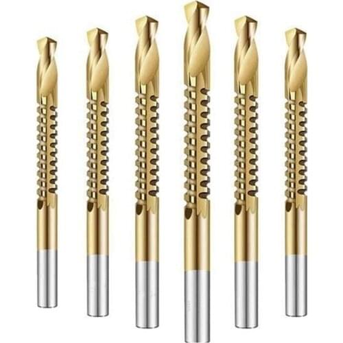 Hot 6Pcs Cobalt Drill Bit Set Hole Saw Grooving Set Woodworking Sawtooth Drill Slotted Drill