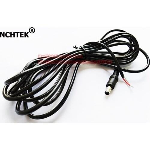 NCHTEK DC Tip 5.5x2.1mm Male Plug Jack Power Charger Connector Cable For CCTV Systems About 3M/Free shipping/2PCS
