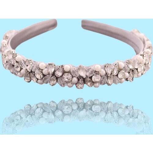 ZMS387-FG Luxury Rhinestone Wedding Headband Stunning Crystal Hair Jewelry Bridal Hair Tiara Baroque Headbands Headwear For hair
