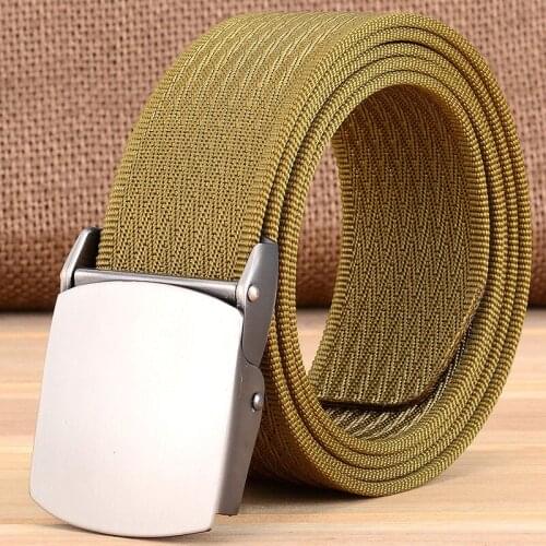 Automatic Buckle Thick Nylon Canvas Knit Tactical Waistband Men Women Outdoor Training Climbing Hunting Gear wear-resisting Belt