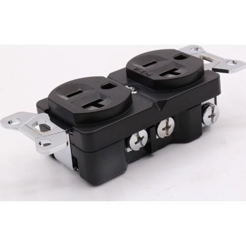 Furukawa HIFI Beryllium copper US AC Power Receptacle Socket Rhodium Plated Wall Socket