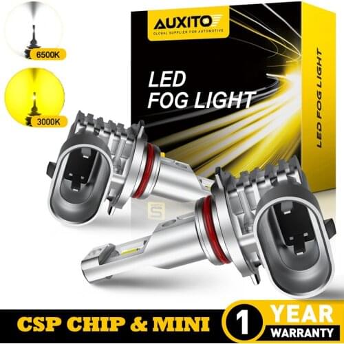 AUXITO 2x CANBUS H8 LED Yellow White H10 H11 LED Fog Lights 9005 HB3 9006 HB4 H9 LED Bulb Car Driving Lamp for Toyota Skoda Lada
