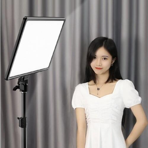 LED Video Light Dimmable Flat-panel Fill Lamp With Tripod Photography Lighting Panel For Live Streaming Photo Studio Light Panel