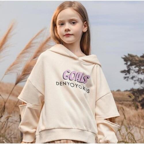 3 5 7 8 10 12 14 Years Girls Hoodies Autumn Spring Long Sleeve Cotton Hooded Pullovers Kid Teens Casual Sweatshirts Tops Clothes