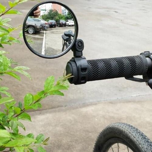 Bicycle Rearview Handlebar Mirrors Cycling Rear View MTB Bike Silicone Handle Rearview Mirror Wide-angle Convex Mirror
