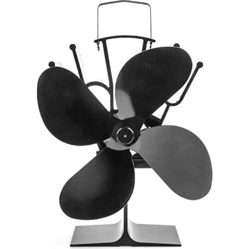 Thermal Power Fan Four-leaf Wood-burning Stove Fan Ecological Fireplace Fan Wood Fireplace Hot Fan