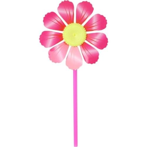 10Pcs Windmill Kid Toys Sunflower Yard Garden Ornaments Colorful Outdoor Spinner
