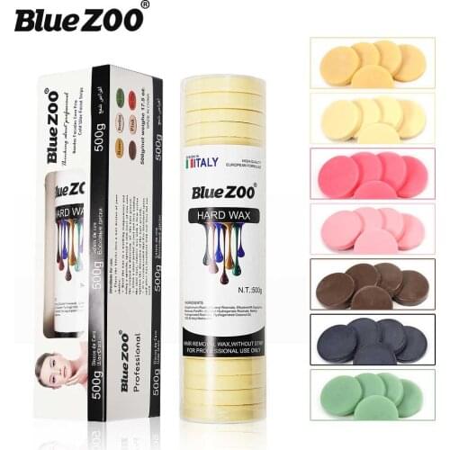 Blue Zoo Depilatory wax cake 500g/bottle 7 taste optional paper free hair removal wax beans chocolate strawberry wax cream BZ111