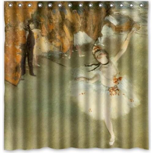 High Quality Polyester Shower Curtain Edgar Degas Ballet Dance Painting Modern Design Waterproof Fabric Curtains 72*72inch