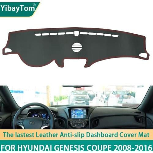 High Rank Durable Excellent PU Leather Dashboard Anit-slip Anti-UV Protective mat For Hyundai Genesis Coupe 2008-2016 accessory