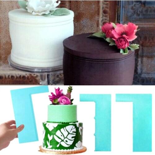 1 Set Easy Cake Scrapper Tool DIY Icing Decorating Spatula Smoothing for Fondant Cream RE