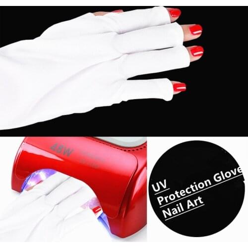 1 Pair UV Protection Glove Nail Art Gel Anti UV Glove UV LED Lamp Nail Dryer Light Radiation Protection Nail SPA Art Tool