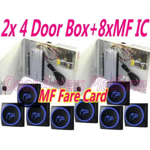 1 Order= 2 pcs of 4 Door Web Access Controller Box WAN LAN TCPIP Web Interfacel+8 pcs MF-fare Card IC Card readers+200 x IC Card