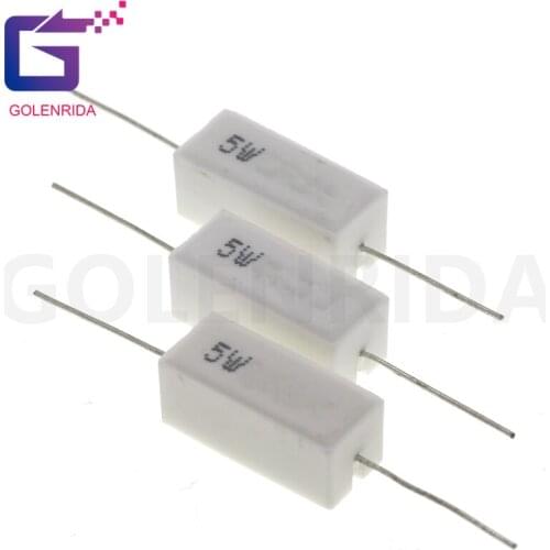 10pcs 5W 0.1 ohm Cement resistance 0.1R 0.1ohm