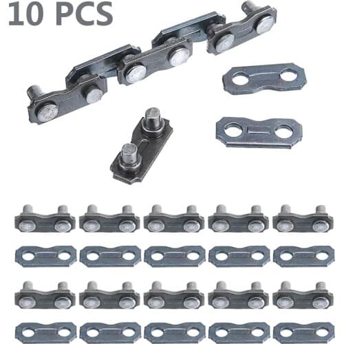 10pcs Stainless Steel Chainsaw Chain Joiner Link For Joinning Saw Chains Chainsaw Garden Tool Parts