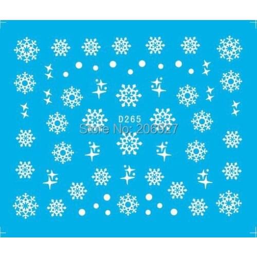 2PCS D265 Snowflake Nail Art Water Decal Nail Water Transfer Sticker