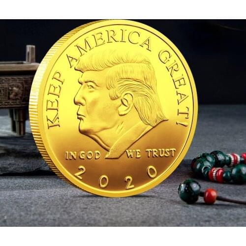 2020 U.S. Flag President Trump Election Keeps Americas Great Commemorative Coin Crafts Collection Challenge Coin Gold Coin