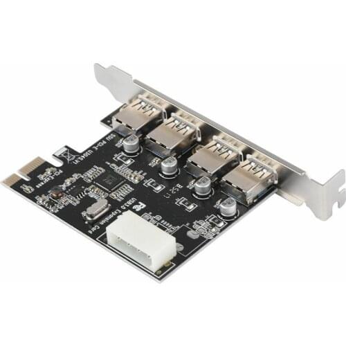 4 Port PCI-E To USB 3.0 HUB PCI Express Expansion Card Adapter 5 Gbps Speed with CD Driver Computer Accessory For Desktop