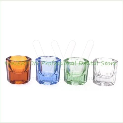 4Pcs Glass Dappen Dishes Tiny Mixing Bowls Glassware Dental Instruments Tool